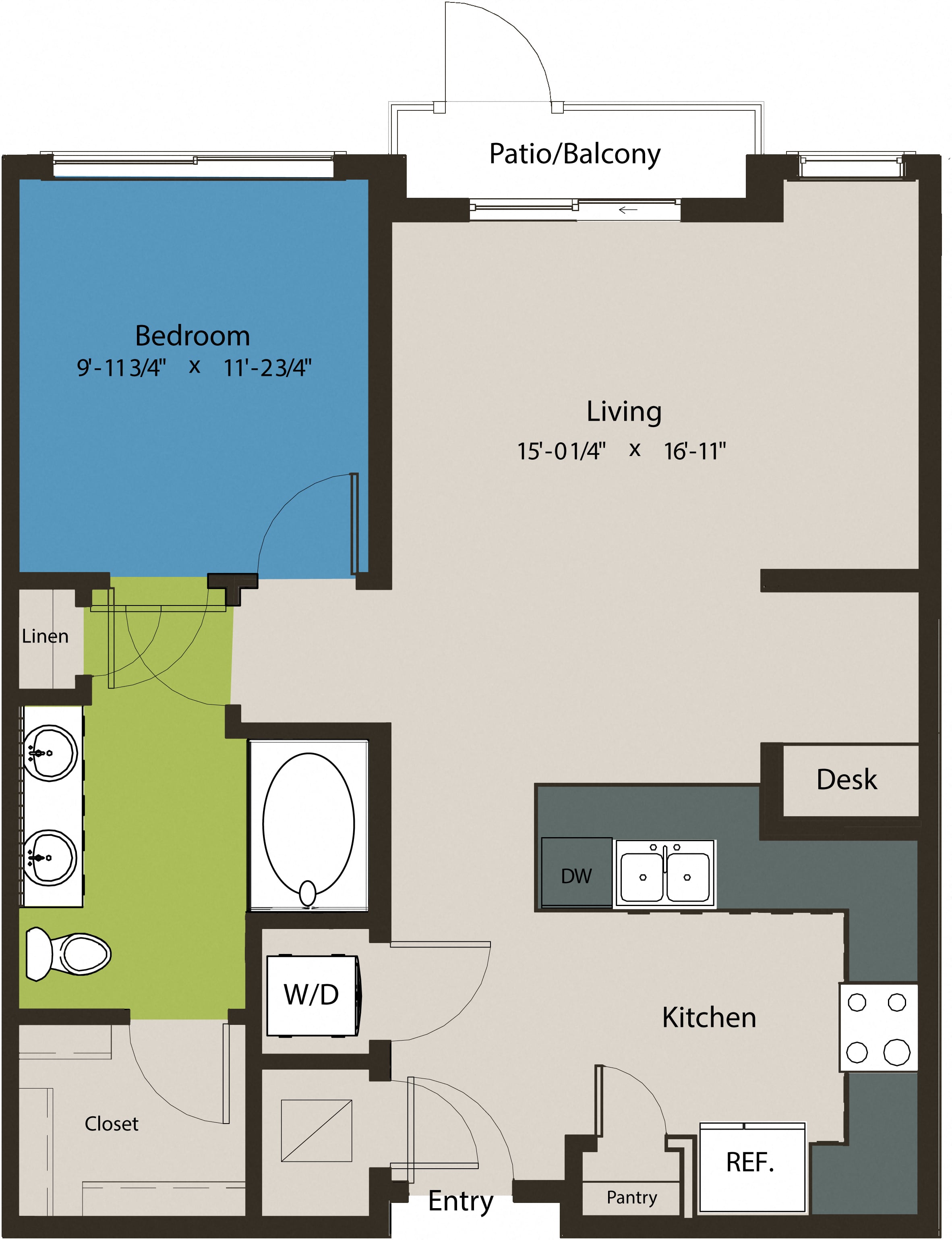 Floor plan layout diagram for 1G